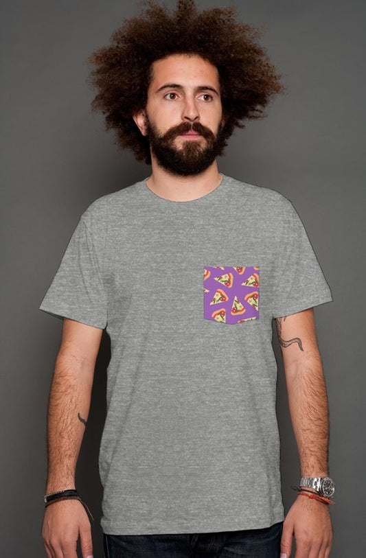Pizza - Grey Mens Shirt