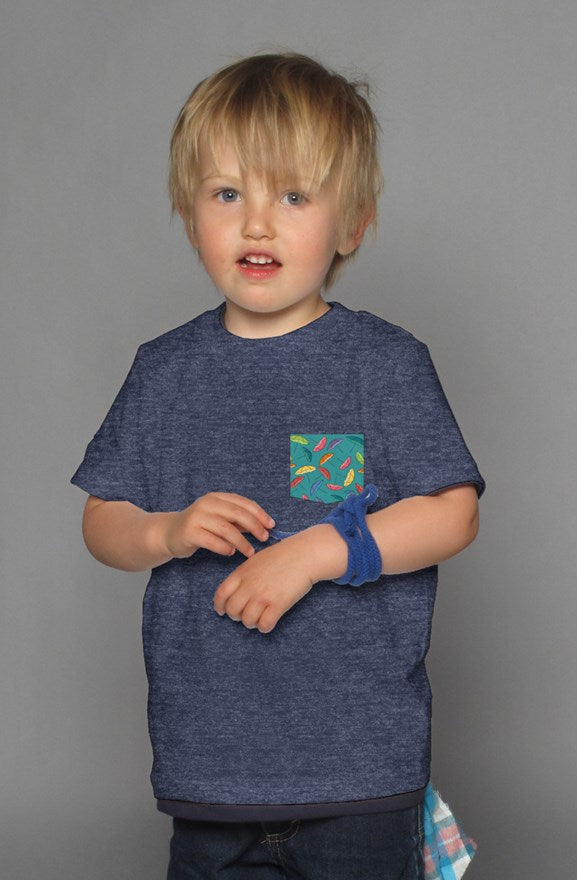 Umbrellas - Navy Kids Shirt