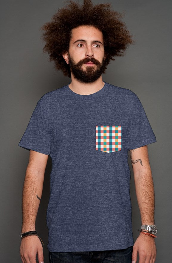 Plaid 1 - Navy Mens Shirt