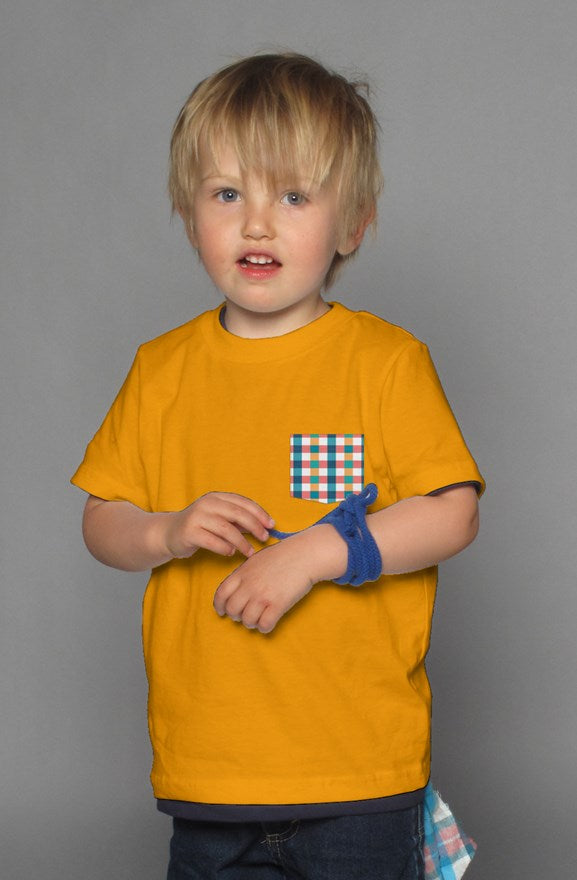 Plaid 1 - Orange Kids Shirt
