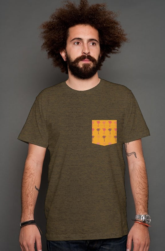 Palm Trees - Brown Mens Shirt