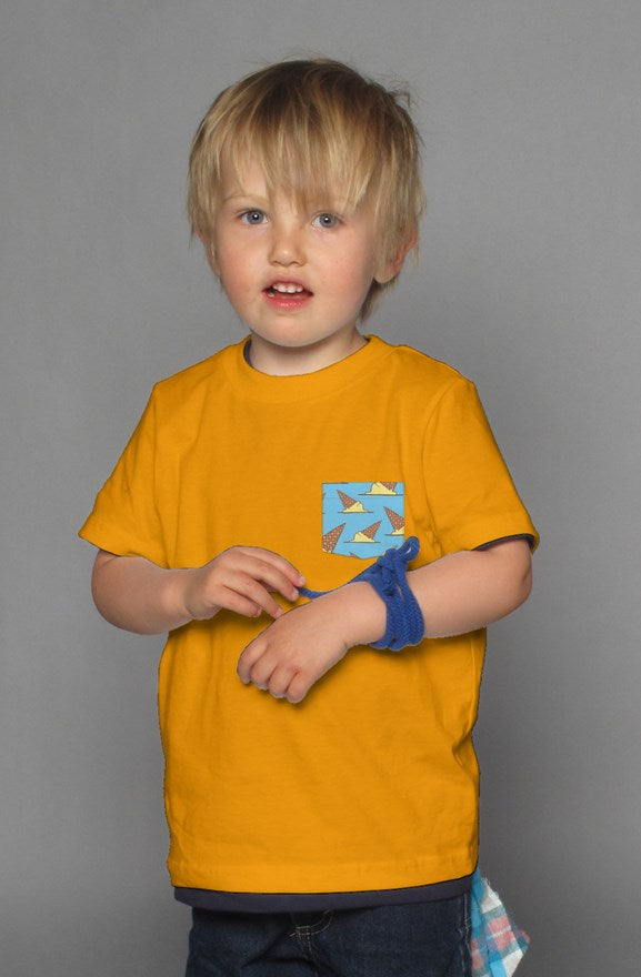 Melting Ice Cream - Neon Orange Kid's Shirt