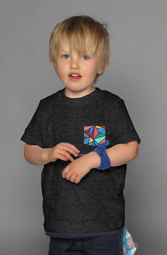 Colorful Triangles - Dark Grey Kid's Shirt