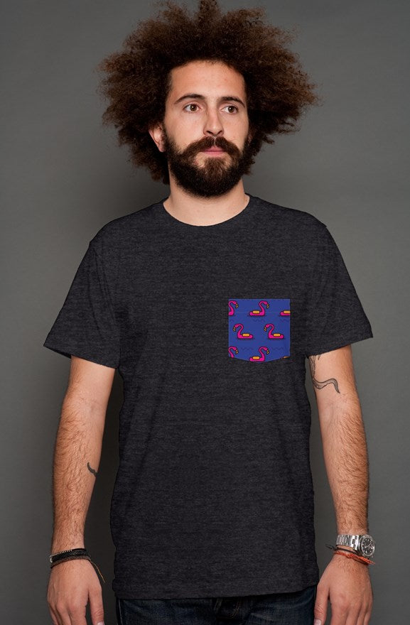 Flamingos - Men's Shirt (Dark Grey)