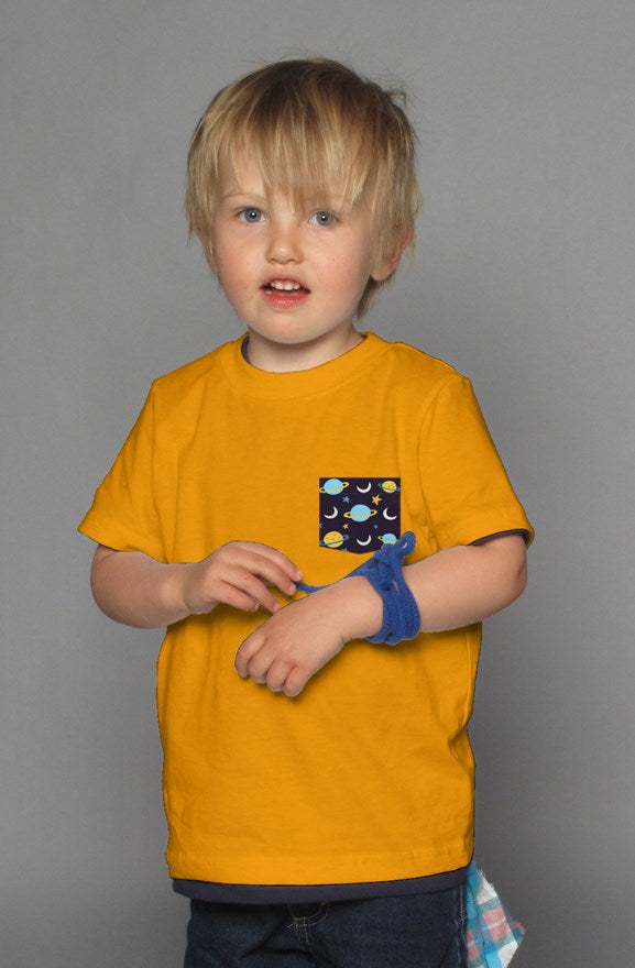 Space - Kid's Shirt (Neon Orange)