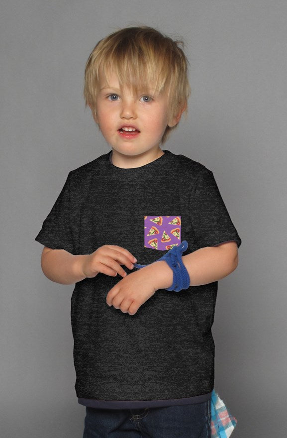 Pizza - Black Kids Shirt