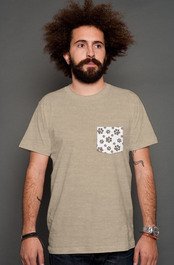 Paw Print - Tan Men's Shirt