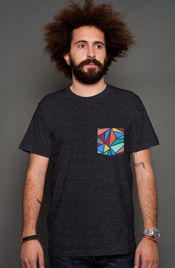 Colorful Triangles - Dark Grey Men's Shirt