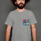 Colorful Triangles - Grey Men's Shirt
