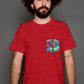 Colorful Triangles - Red Men's Shirt