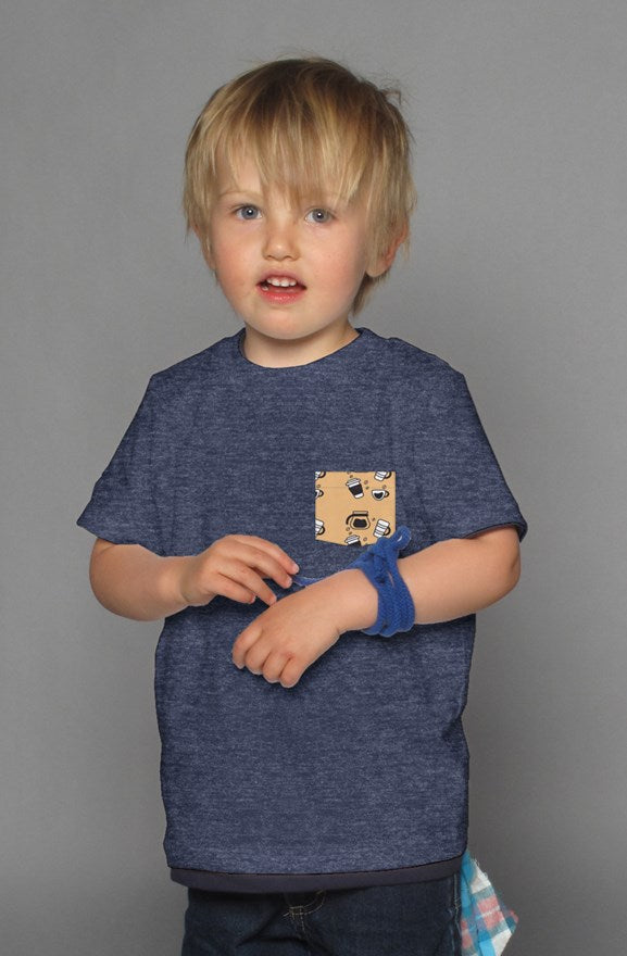 Coffee - Navy Kid's Shirt