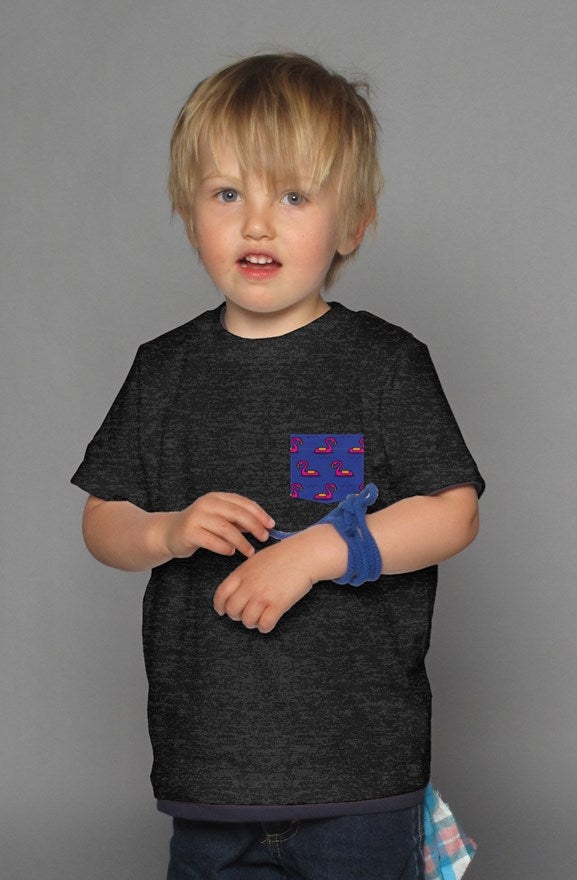Flamingos - Kid's Shirt (Black)