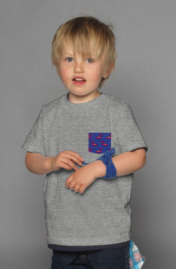 Flamingos - Kid's Shirt (Grey)
